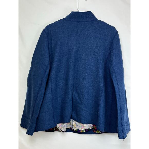 Beyond Threads Women's Size Large Blue Alpaca/Wool Blend Long Sleeve Blazer - Picture 8 of 8